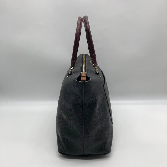 Coach Black Colorblock Pebbled Leather Emma Satchel Bag F34280 - Picture 4 of 11